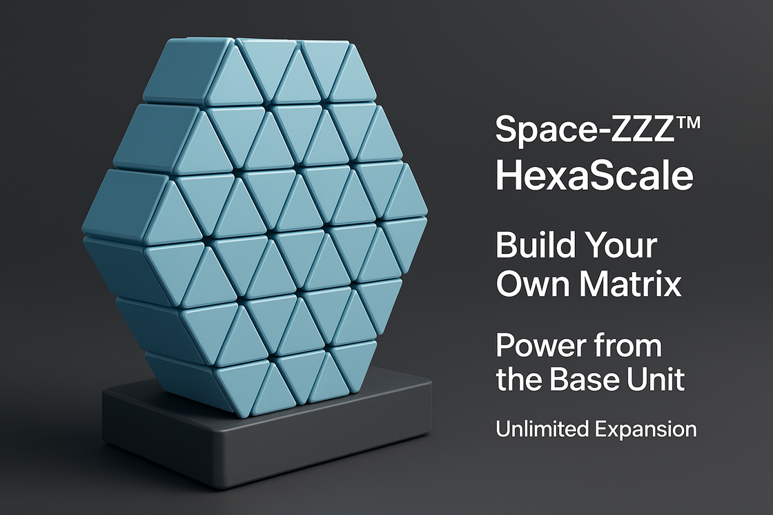 HexaScale triangular module array on powered base